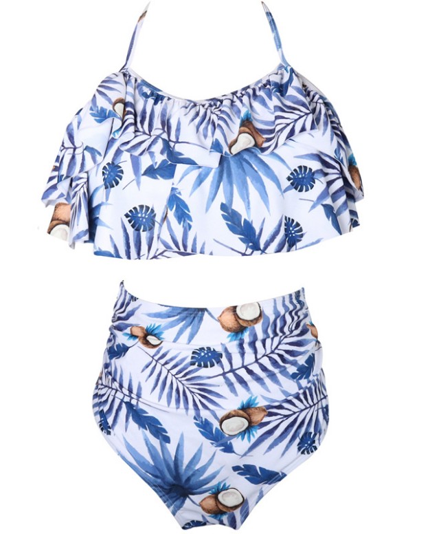 F4729-3 Mother and Daughter Swimsuit Mommy and Me Swimwear